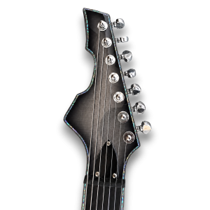 Custom Made Grey Burst Trey Anastasio Style Abalone Binding Semi-Hollow Spalted Maple Top 7 Strings Electric Guitar - Image 3