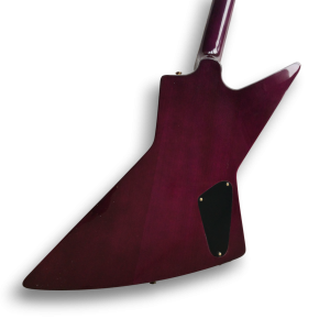 Custom Made Left Handed Flame Maple Top Purple Explorer Style 6 Strings Electric Guitar - Image 6