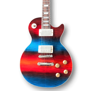 Custom Made LP Style  Aurora Borealis Flame Maple Top Electric Guitar