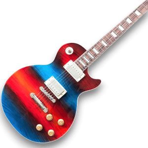 Custom Made LP Style  Aurora Borealis Flame Maple Top Electric Guitar - Image 2