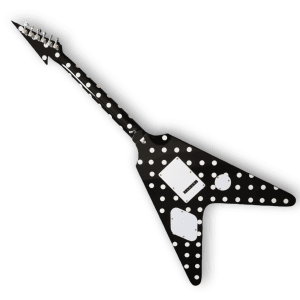 Custom Made Randy Rhoads Black Dot V Style White Polka Dot Electric Guitar - Image 5