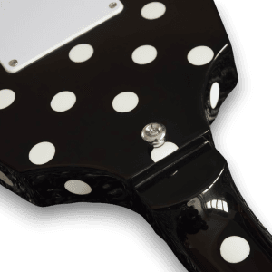 Custom Made Randy Rhoads Black Dot V Style White Polka Dot Electric Guitar - Image 7