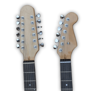 Custom Made Strat Style Tobacco Sunburst Double Neck 6 Strings 12 Strings Electric Guitar - Image 3