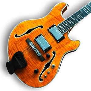 Custom Made Semi-Hollow Trey Anastasio Style Flame Maple Top 6 Strings Electric Guitar - Image 3