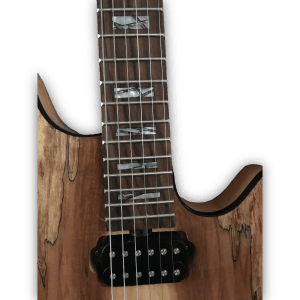 Custom Made Spalted Maple Top Natural Finish 6 Strings Electric Guitar - Image 4