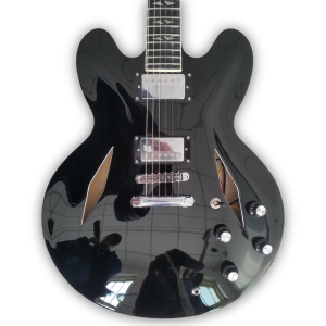 Custom Made Dave Grohl 6 Strings Black 335 Style Electric Guitar - Image 2