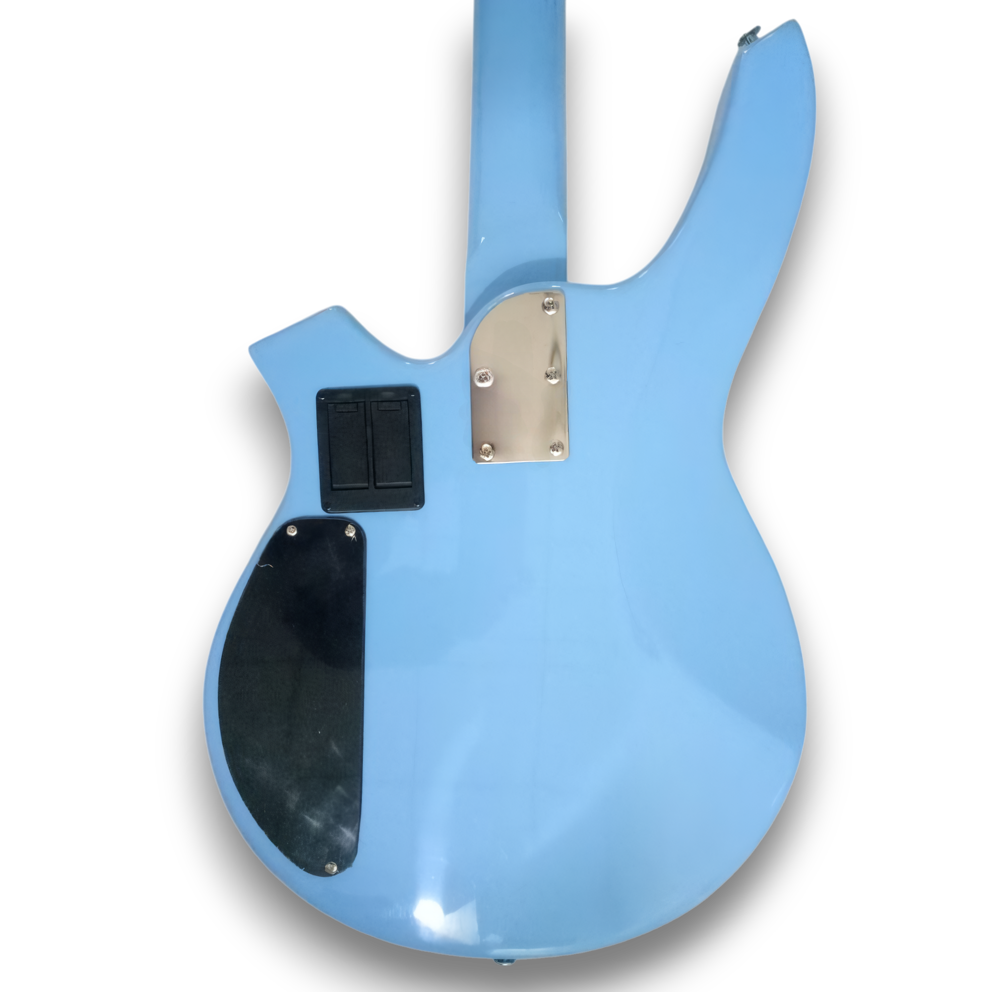 Custom Made Bongo Style Sky Blue Burst 4 Strings Electric Bass - Image 3