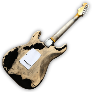 Custom Made Heavy Aged Black Relic Tele Style 6 Strings Electric Guitar - Image 6