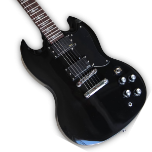 Custom Made Black Tony Iommi SG Style 6 Strings Electric Guitar