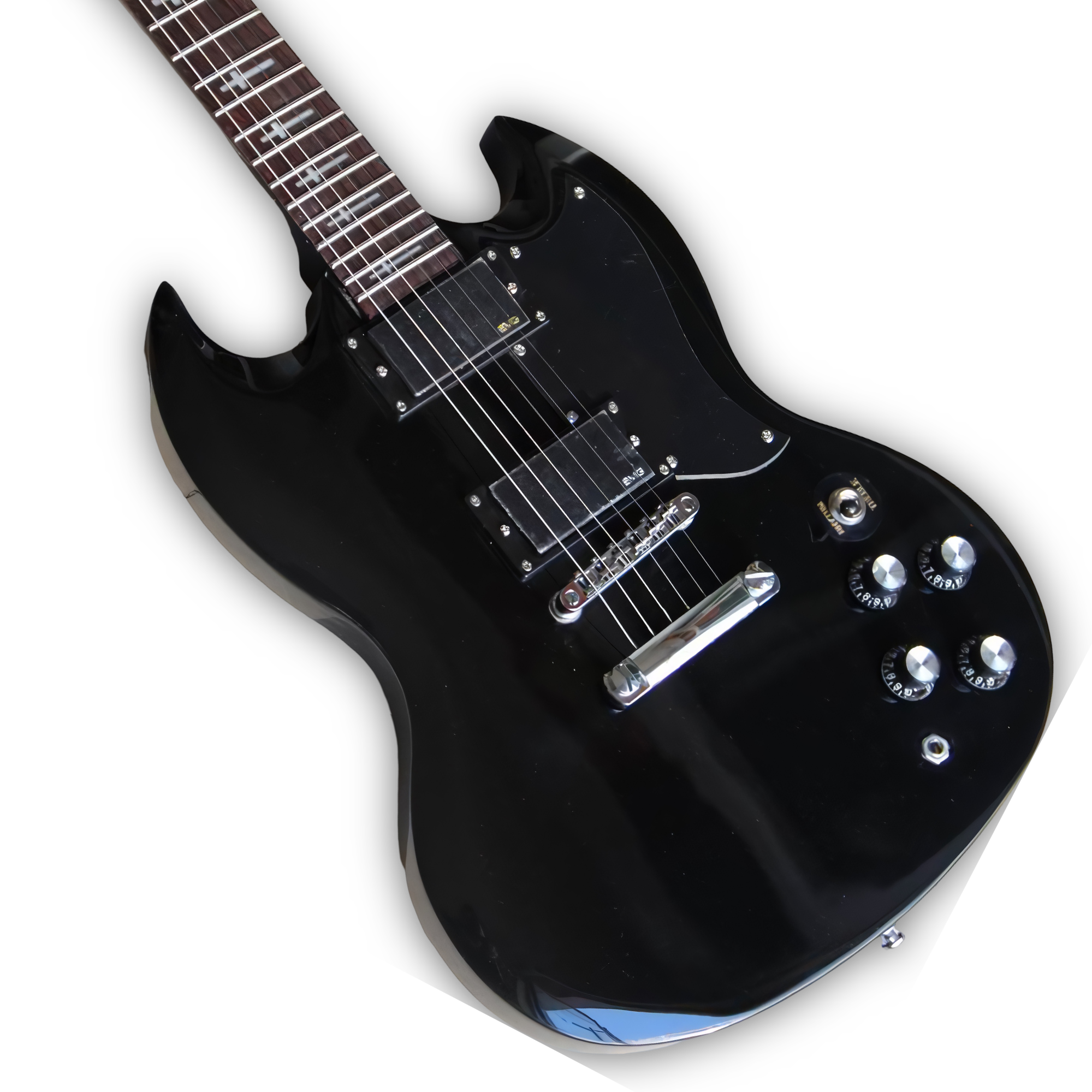 Custom Made Black Tony Iommi SG Style 6 Strings Electric Guitar