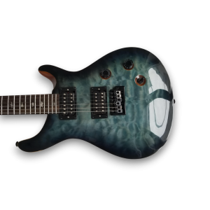 Custom Made 25th Qualited Maple Top Transparent Blue 6 Strings Electric Guitar - Image 5