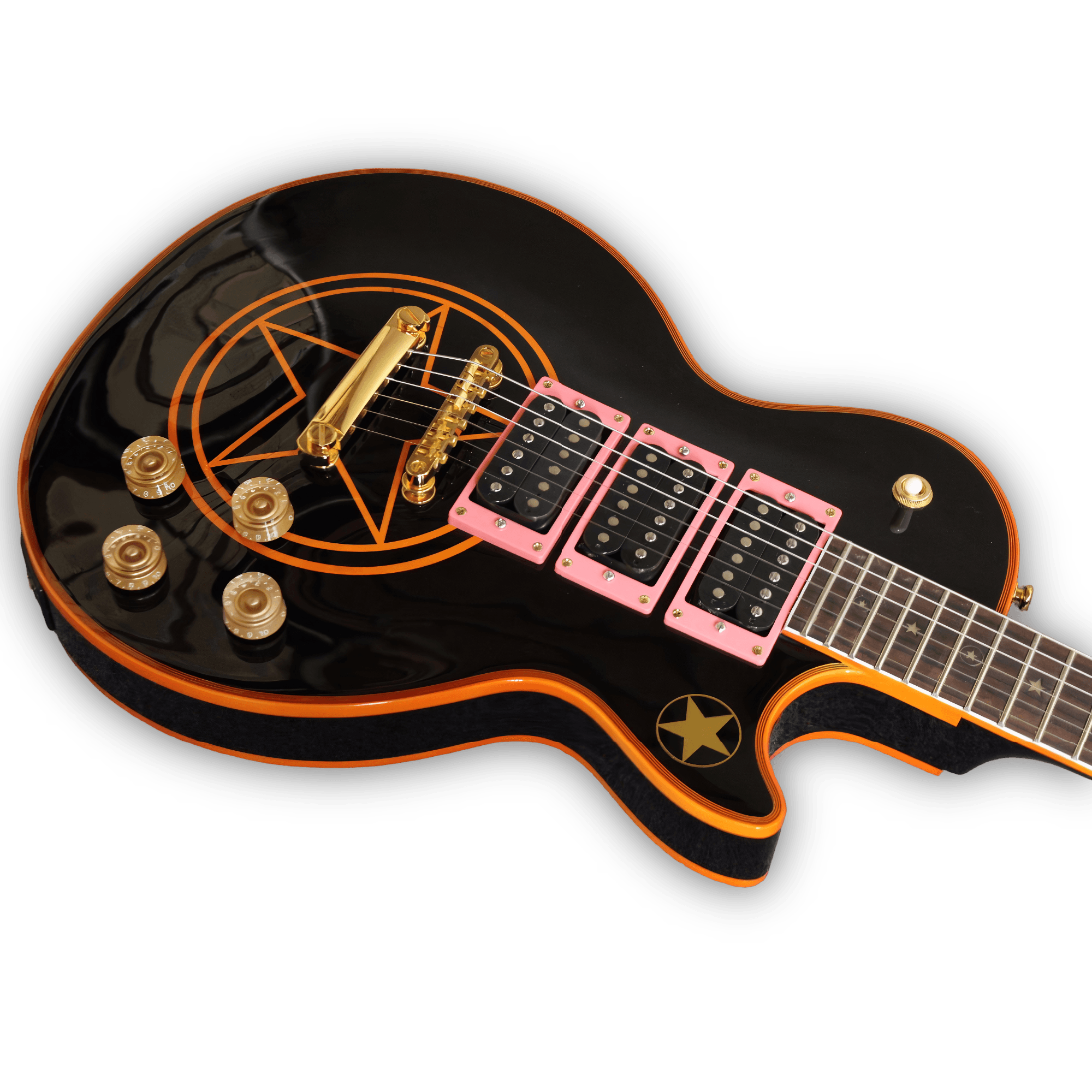 Custom Made Black Star LP Style 6 Strings Electric Guitar - Image 2
