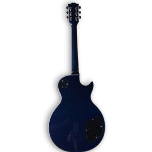 Custom Made Left Handed Flame Maple Top Midnight Blue LP Style 6 Strings Electric Guitar - Image 4