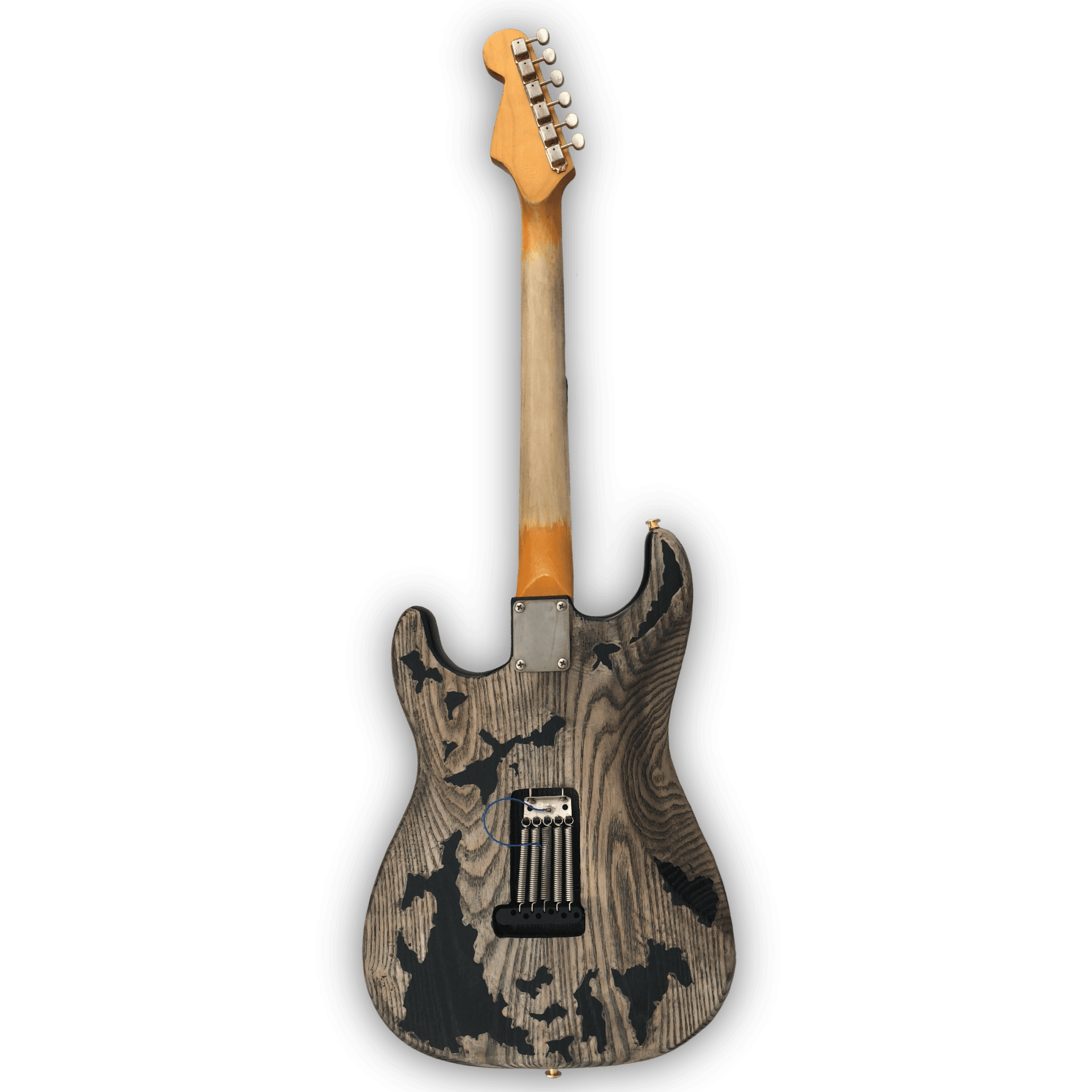 Custom Made Heavy Aged Relic Black Strat Style 6 Strings Electric Guitar - Image 4