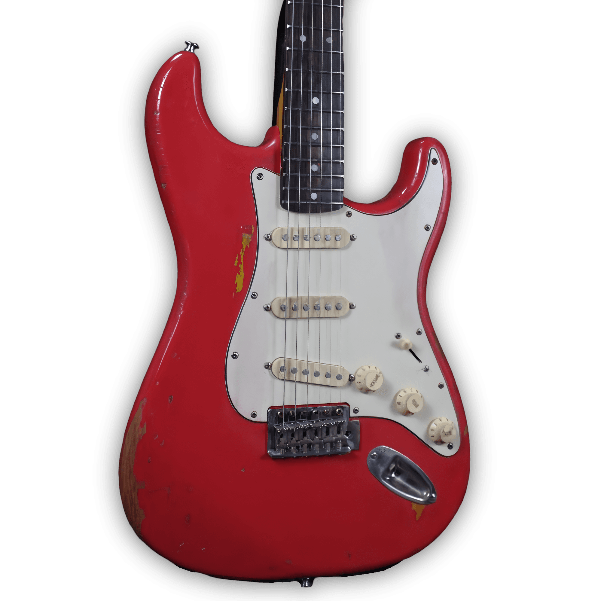 Custom Made Aged Red Heavy Relic Style 6 Strings Electric Guitar