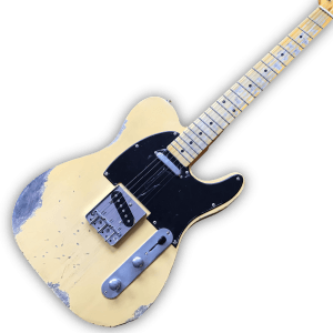 Custom Made Heavy Aged Butterscotch Blonde Relic Tele Style 6 Strings Electric Guitar - Image 2