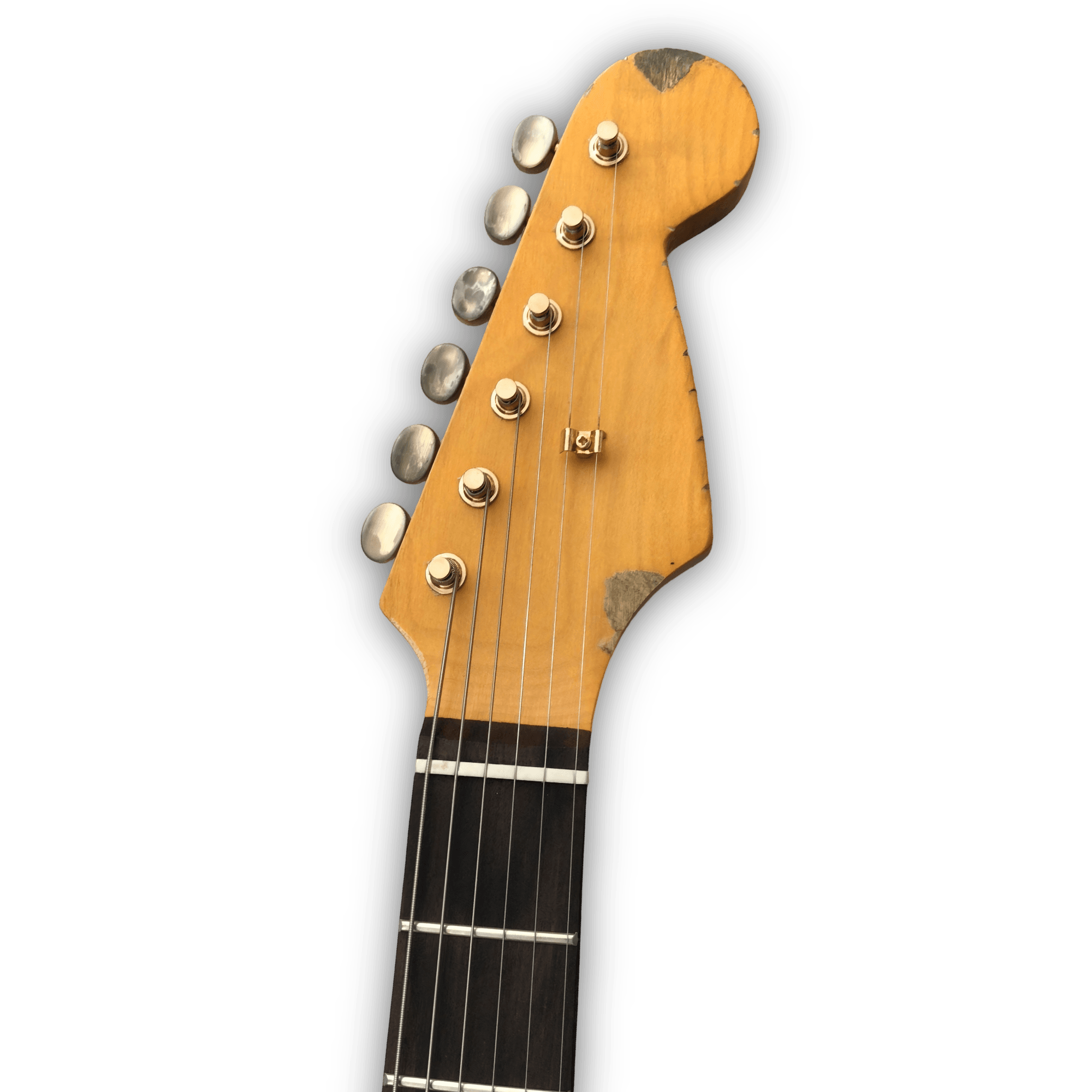 Custom Made Heavy Aged Relic Black Strat Style 6 Strings Electric Guitar - Image 3