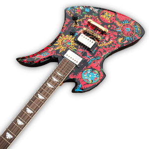 Custom Made Burny Hide Style Cloud Inlays Mockingbird 6 Strings Electric Guitar - Image 3