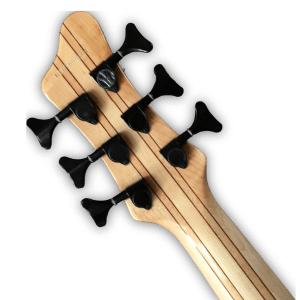 Custom Made Neck-Through-Body Patriot Style Fanned Frets Flame Maple Top 6 Strings Electric Bass - Image 7