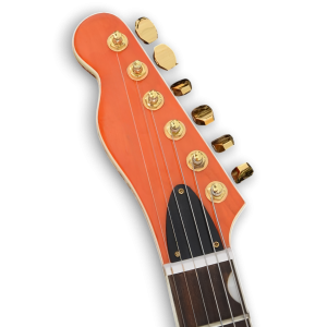 Custom Made Archtop Orange Chicke Tele Style Left Handed 6 Strings Electric Guitar - Image 5