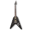 Custom Made Black Dot V Style Randy Rhoads White Polka Dot Electric Guitar