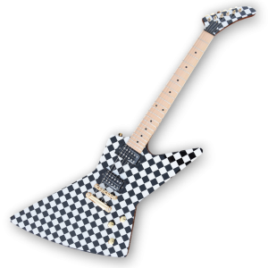 Custom Made Explorer Style Checkerboard Rick Nielsens Electric Guitar - Image 2