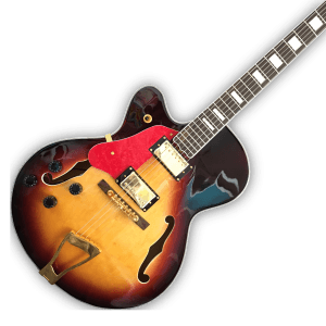 Custom Made Left Handed F Hole Hollow Body L5 Style Vintage Sunburst 6 Strings Electric Guitar - Image 2