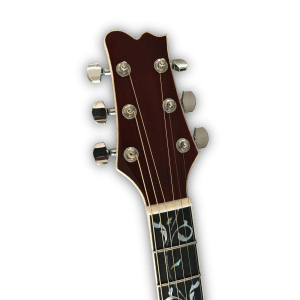 Custom Made Maple Wood Harp Double Neck Eclipse Style Acoustic Guitar - Image 4