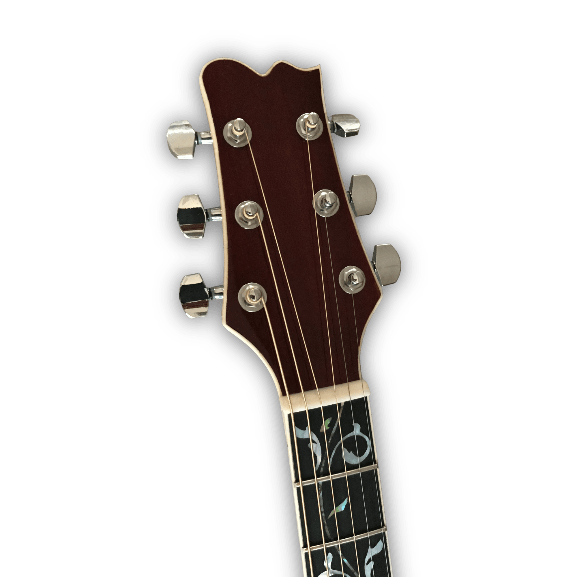 Custom Made Maple Wood Harp Double Neck Eclipse Style Acoustic Guitar - Image 4