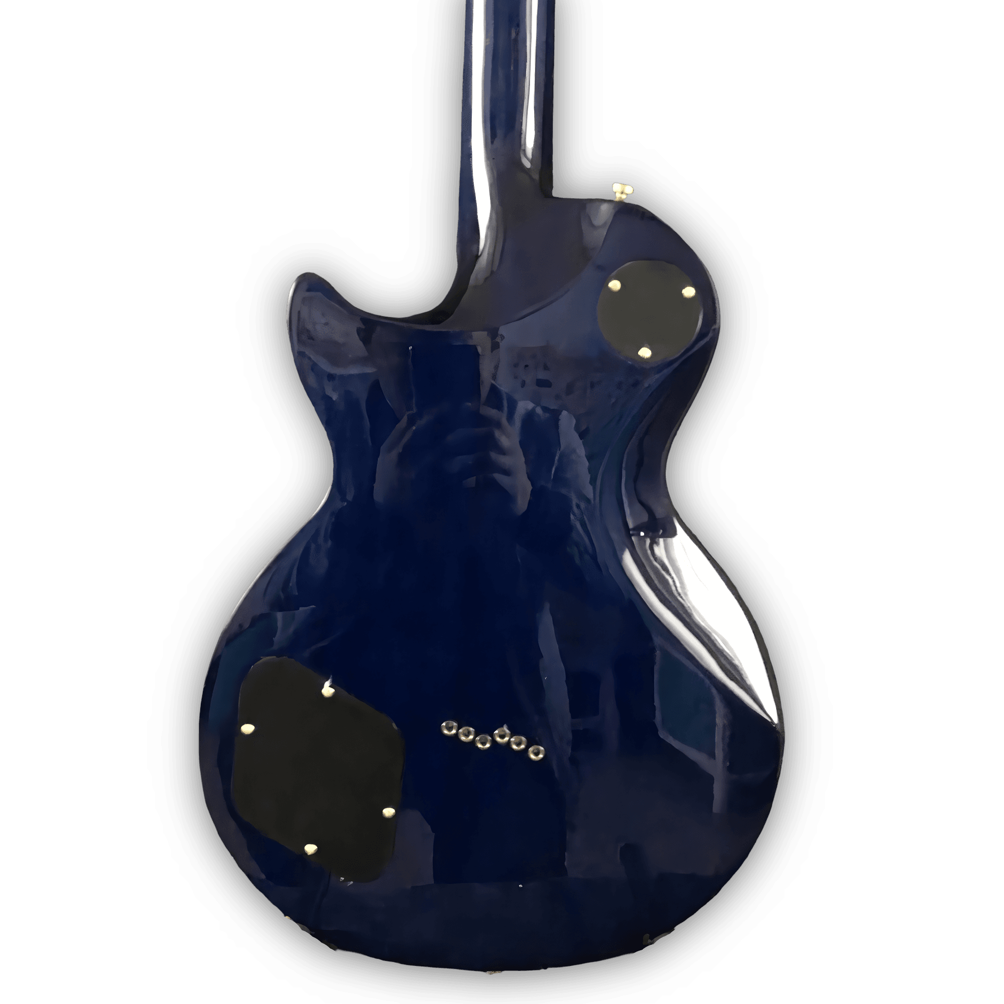 Custom Made Ocean Fade LP Style Blue Quilted Maple Top Electric Guitar - Image 3