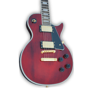 Custom Made Red Wine LP Style Electric Guitar - Image 2