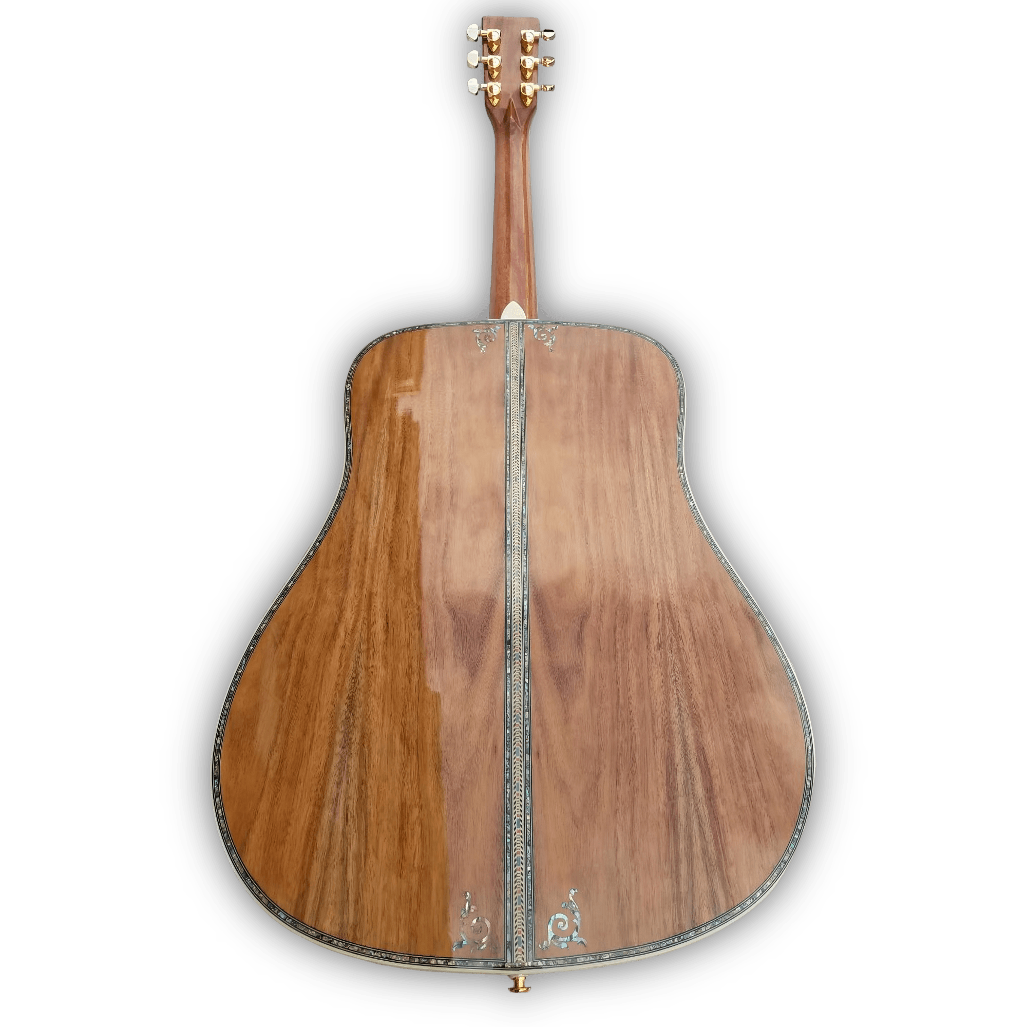 Custom Made Koa Wood D45 Style Abalone Binding and Inlay Acoustic Guitar - Image 8