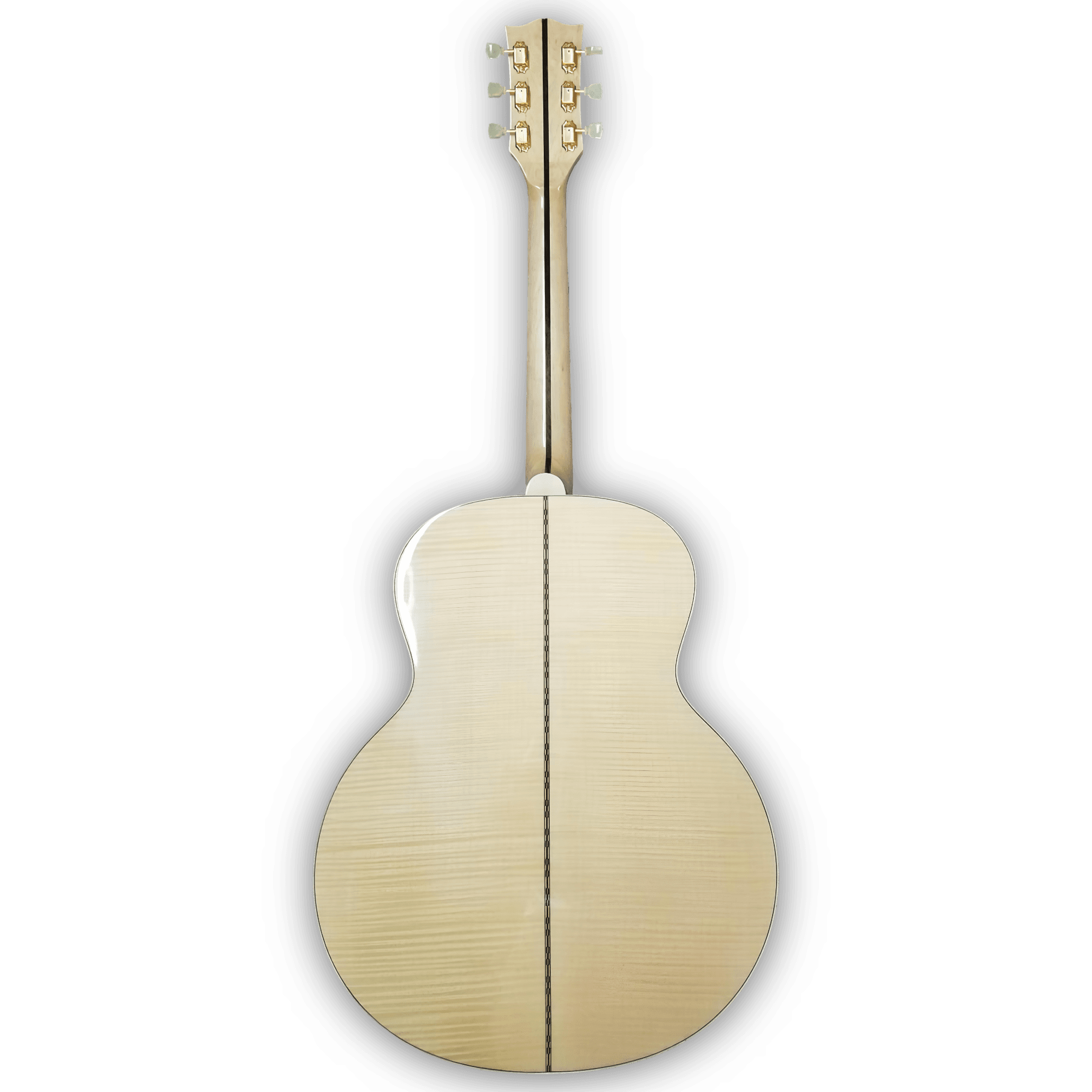 Custom Made Natural Maple Wood Finish SJ200 Elvis Style Acoustic Guitar - Image 5