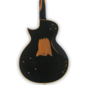 Custom Made Relic Black Iron Cross Guitar LP James Hetfield Style Electric Guitar - Image 5