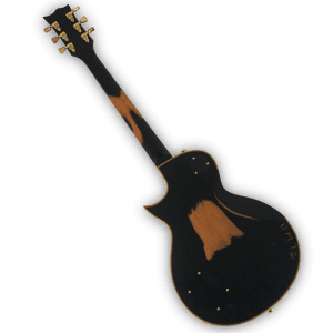 Custom Made Relic Black Iron Cross Guitar LP James Hetfield Style Electric Guitar - Image 4