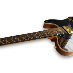 Custom Made Zebra Wood Top Tele Style 6 Strings Electric Guitar - Image 5
