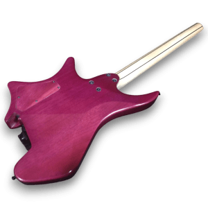 Custom Made Purple Flame Maple Top Headless Style Electric Guitar - Image 6