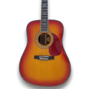 Custom Made Sunburst D45 Dreadnought Style Abalone Inlay Acoustic Guitar - Image 2