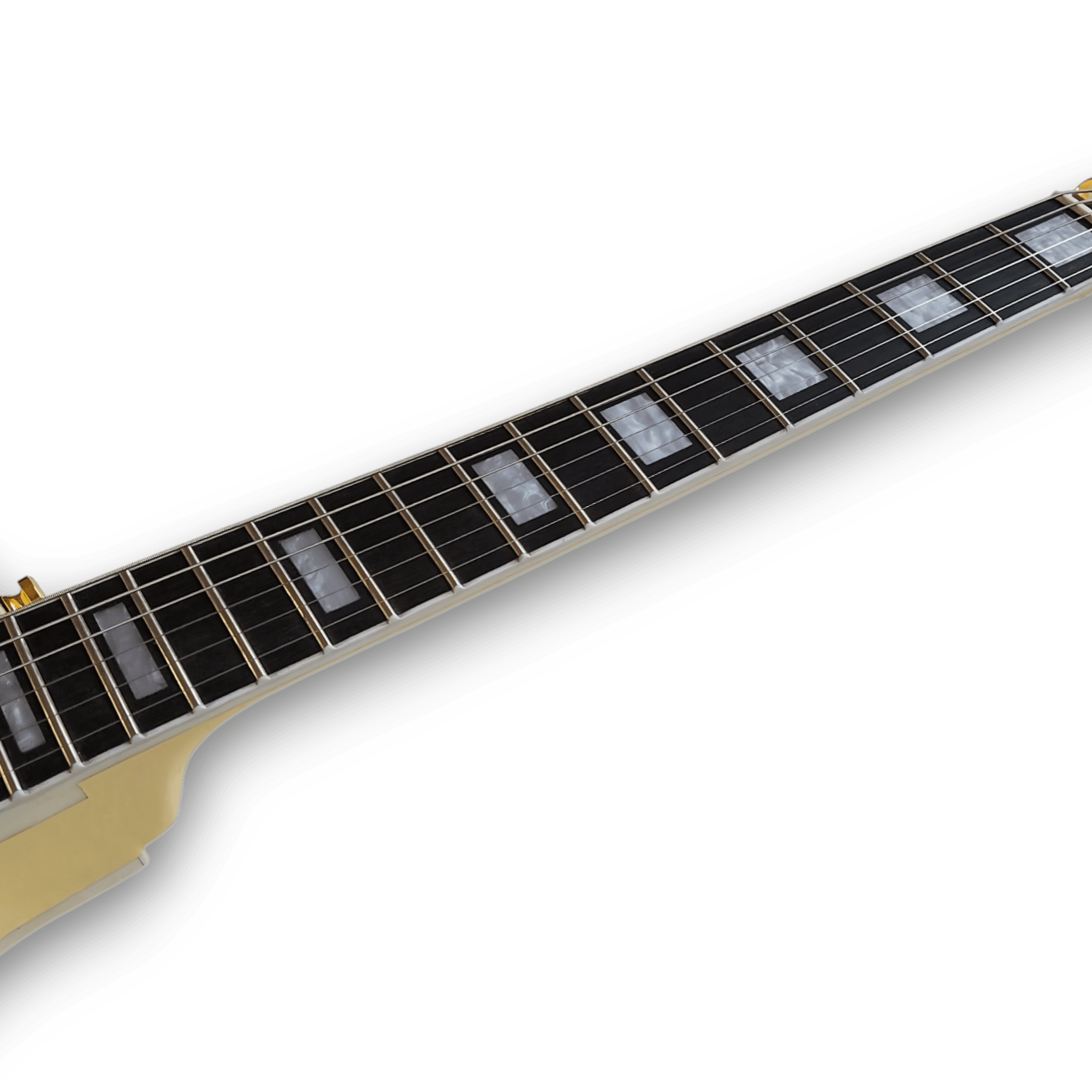 Custom Made Antique Ivory LP Style 6 Strings Electric Guitar - Image 5