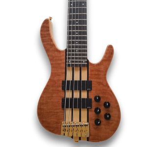 Custom Made Quilted Maple Top 6 String Elite Style Electric Bass