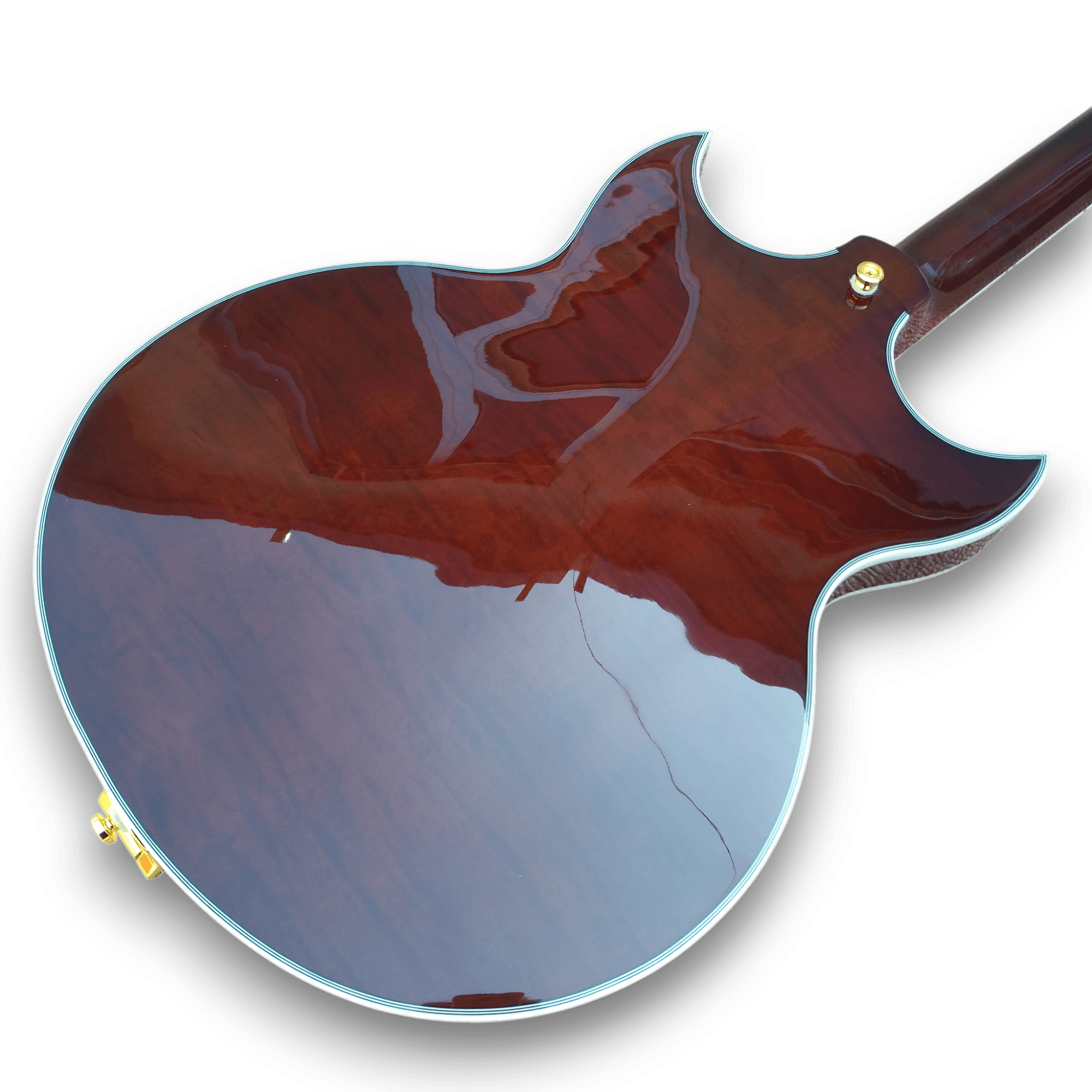 Custom Made Sunburst Hollowbody Johnny A Style Flame Maple Top 6 Strings Electric Guitar - Image 11