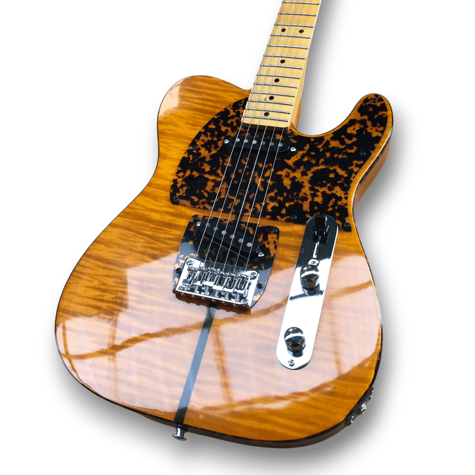 Custom Made Tele Style The Prinz Madcat Flame Maple Top 6 Strings Electric Guitar