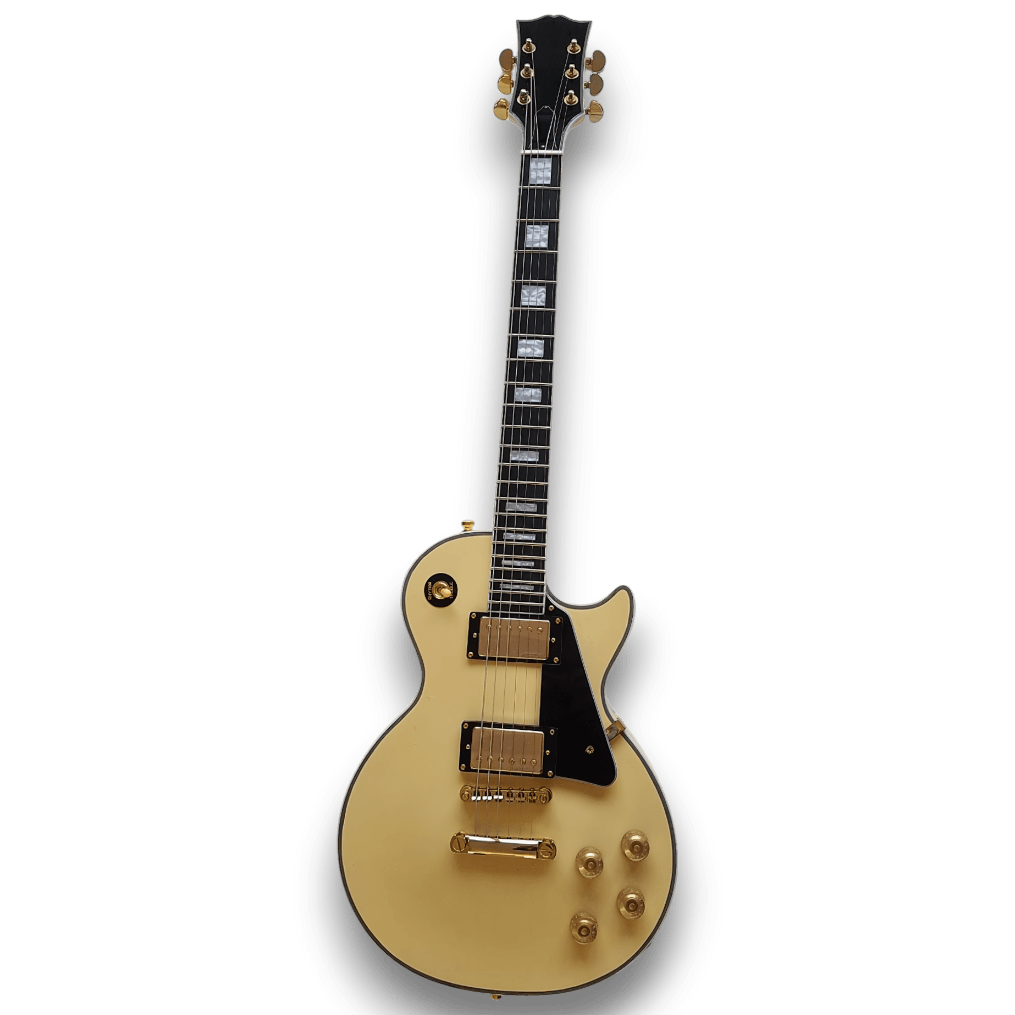 Custom Made Antique Ivory LP Style 6 Strings Electric Guitar - Image 2