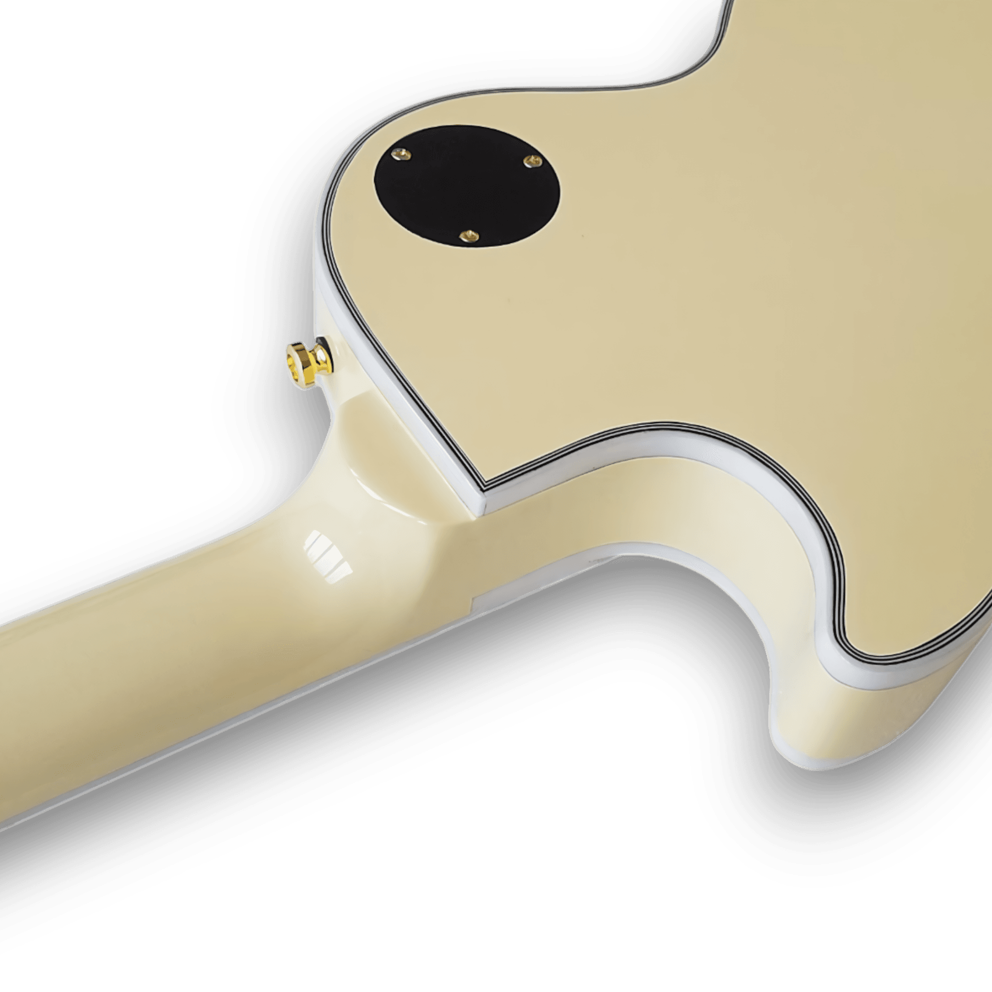 Custom Made Antique Ivory LP Style 6 Strings Electric Guitar - Image 10