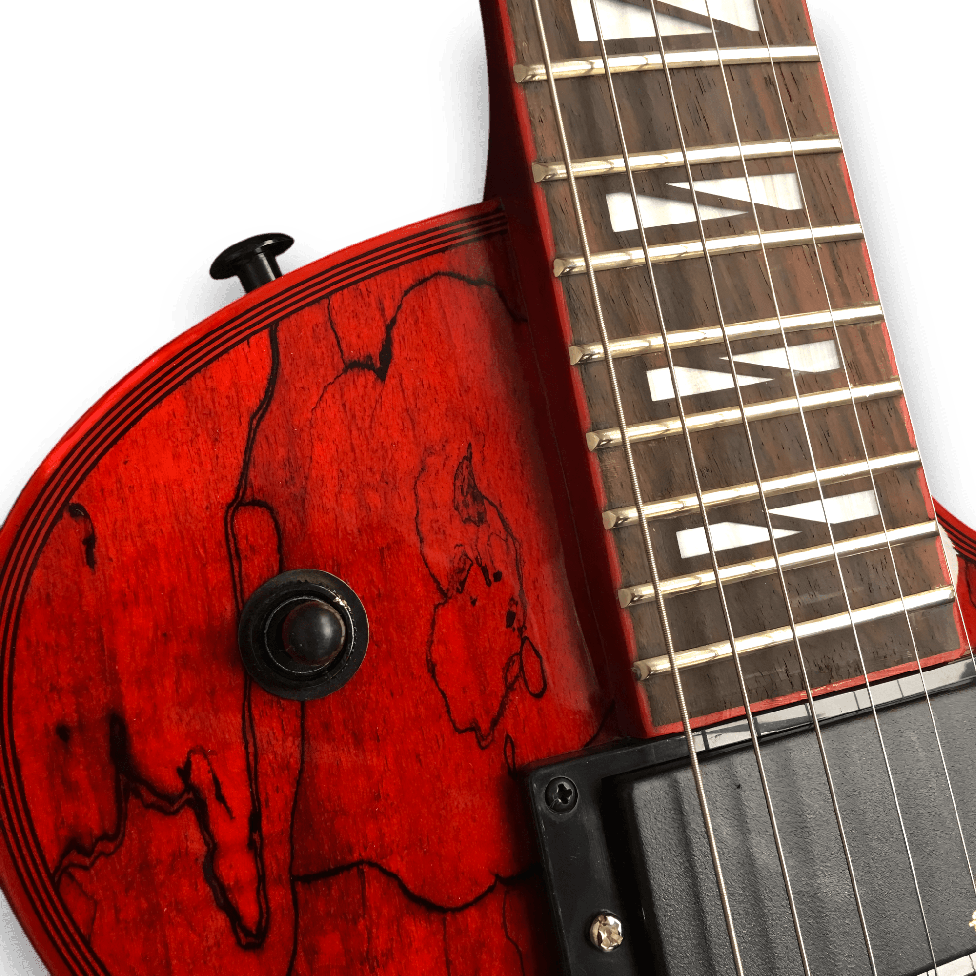 Custom Made Gary Holt Style Liquid Metal Lava Spatled Maple Top 6 Strings Electric Guitar - Image 5