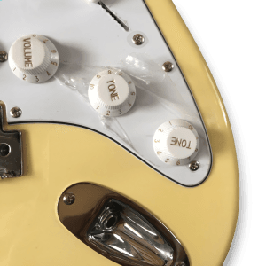Custom Made Cream Strat Style Maple Scalloped Fretboard 6 Strings Electric Guitar - Image 6
