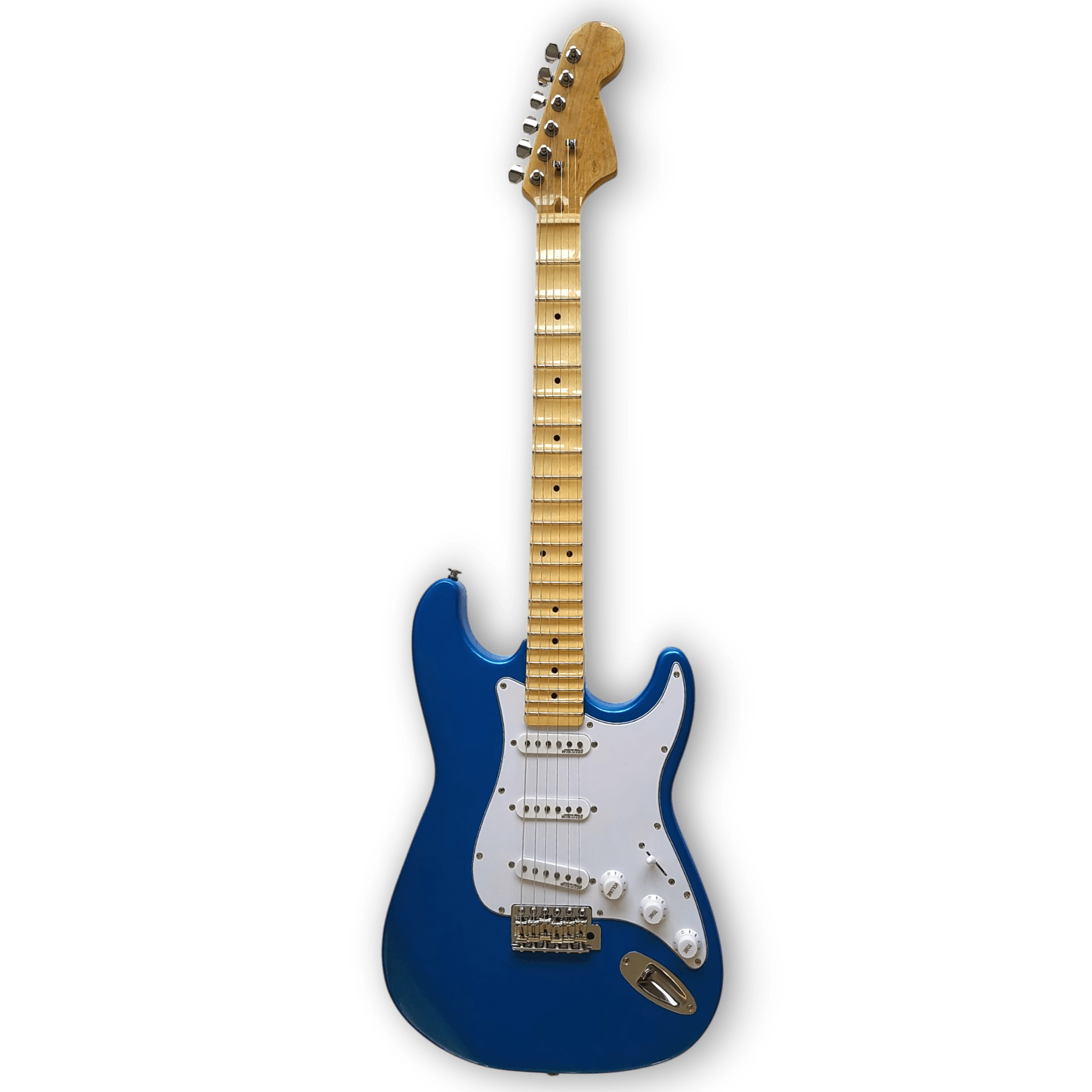 Custom Made Maple Scalloped Fretboard Blue Marlin Strat Style 6 Strings Electric Guitar - Image 2