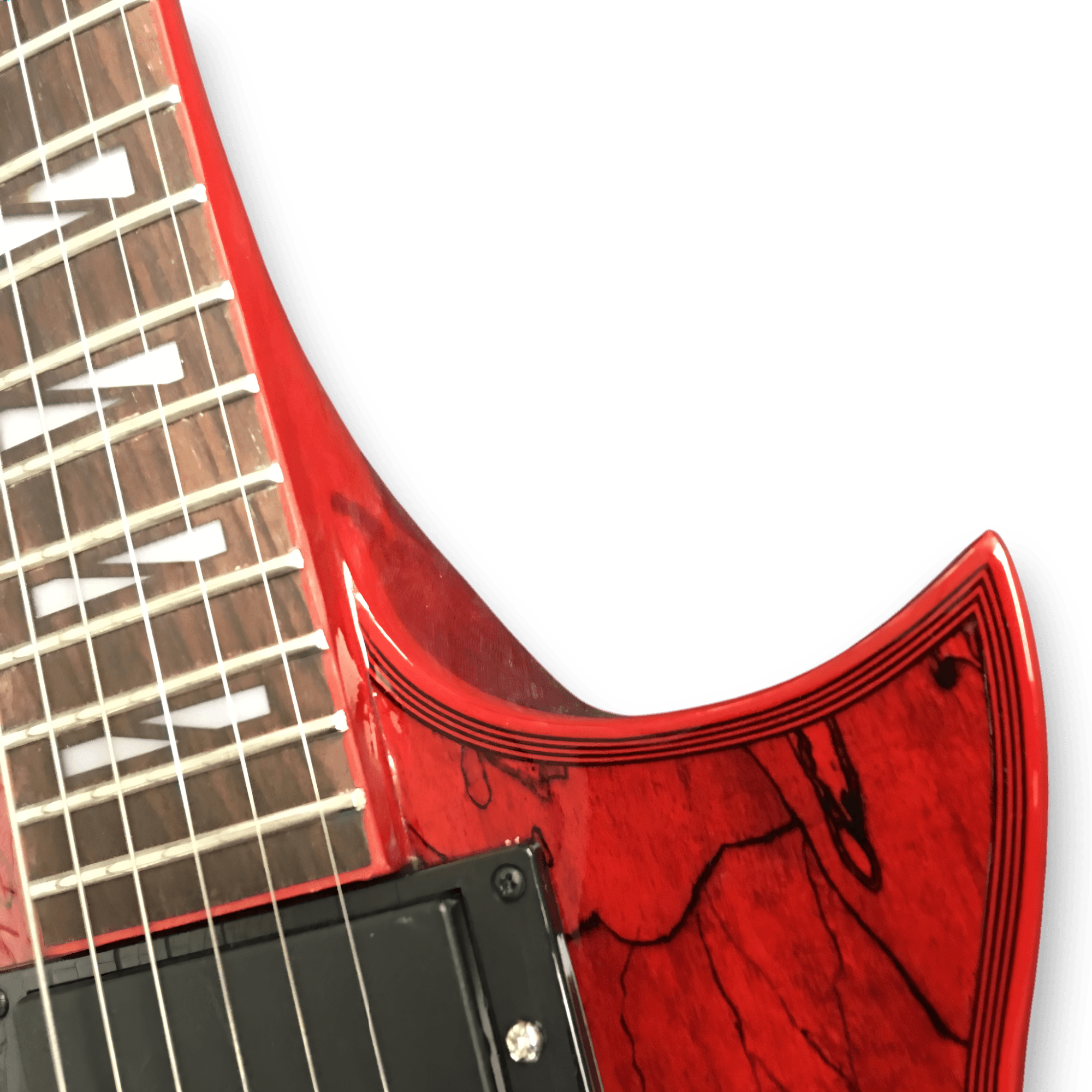 Custom Made Gary Holt Style Liquid Metal Lava Spatled Maple Top 6 Strings Electric Guitar - Image 4