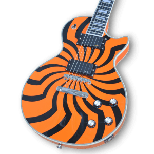 Custom Made Orange Zakk Wylde LP Buzzsaw Style 6 Strings Electric Guitar - Image 4
