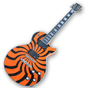 Custom Made Orange Zakk Wylde LP Buzzsaw Style 6 Strings Electric Guitar - Image 3